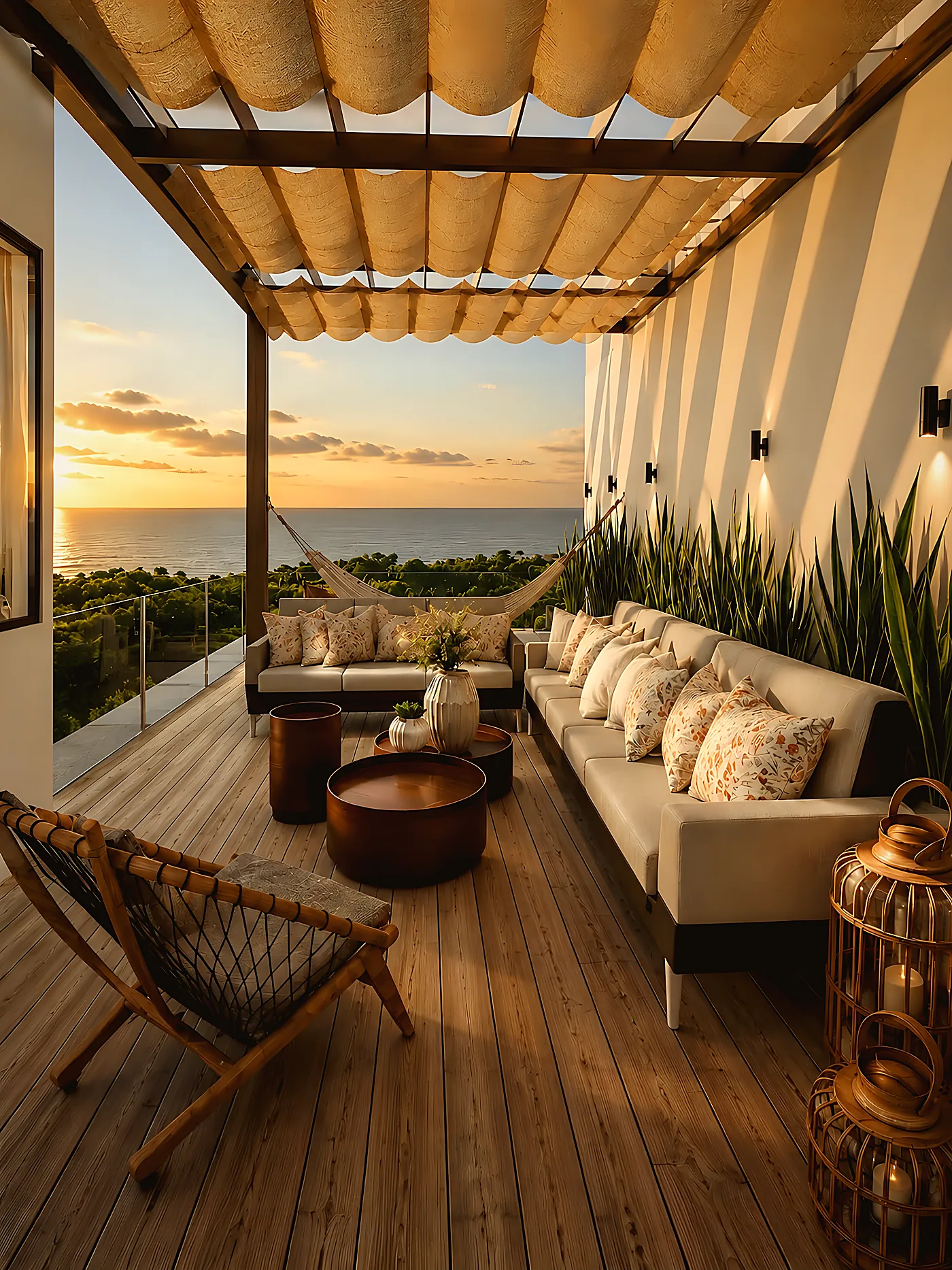 Terraza con pérgola